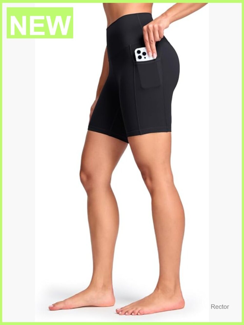 6" Compression High Waisted Biker Shorts With Pockets